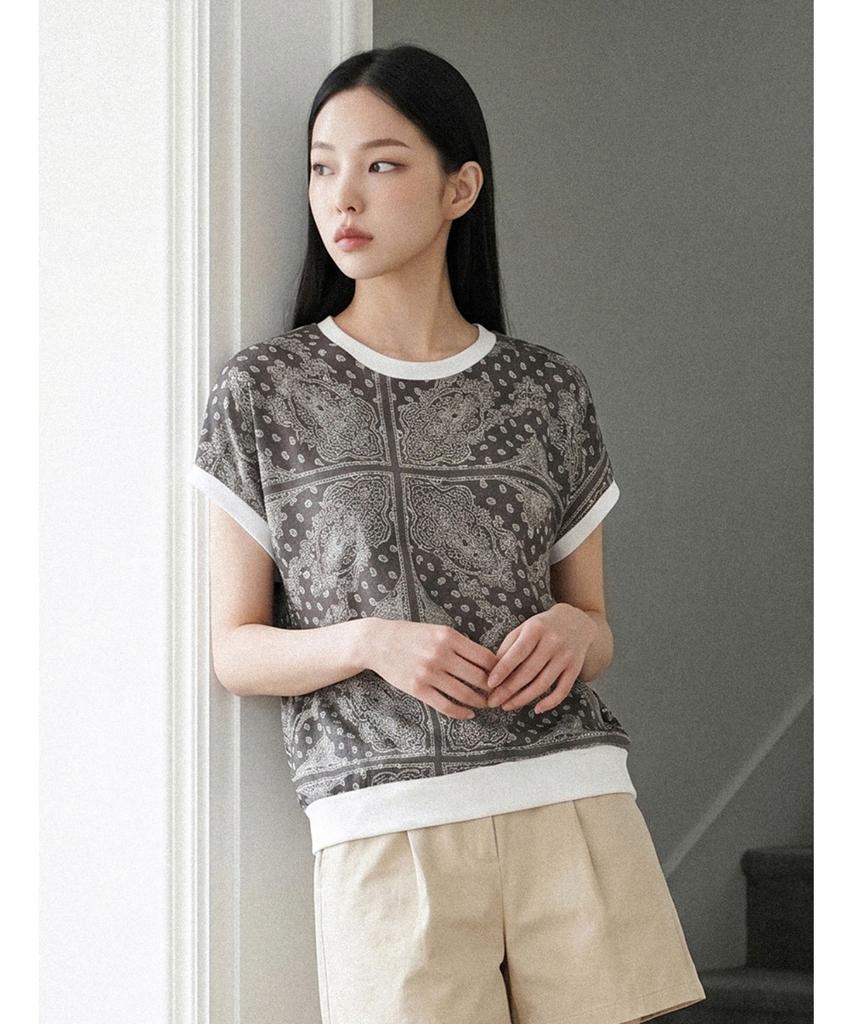 Poebeo21 Summer Paisley Short Sleeve T-Shirt (Ftdbts055)