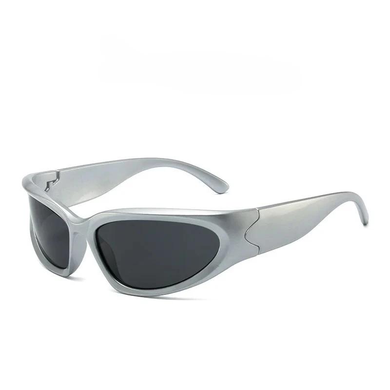 

Y2K Retro Oval Sunglasses, Punk Sports UV400 Shades for Men Women Streetwear United States