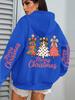 Merry Christmas Colorful Bow Tree Print Pattern Hoodie Jumper Autumn And Winter Sweater