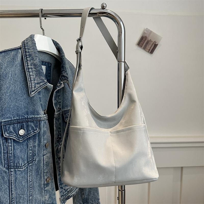 Korean Style College Bucket Bag Women's New Trendy Fashion Tote Bag Casual Large Capacity Single Shoulder Underarm Bag