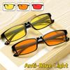 Square Frame Night Vision Anti-Blue Light Glasses Ultra-Lightweight Protective Flat-Lens Eyewear Classic Driving Eyeglasses