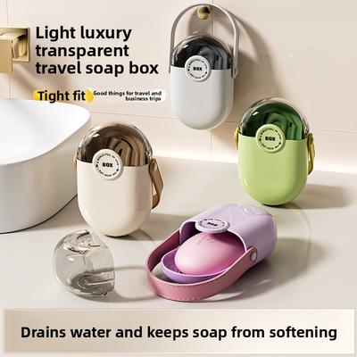 Κουτάκι Σαπουνιού Ταξιδιού Ελαφριάς Πολυτέλειας, Σφραγισμένο Φορητό Κουτάκι Σαπουνιού με Καπάκι, Κουτάκι Σαπουνιού με Αποστράγγιση, Μίνι Κουτάκι Αποθήκευσης Σαπουνιού για Επαγγελματικά Ταξίδια