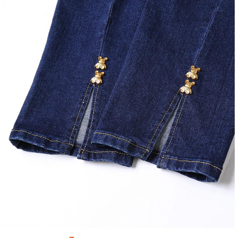 Dimanaf 2025 Spring Women Blue Jeans Pants Female Elastic Basic High Waist Trousers Long Pants