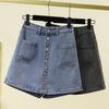Plus Size Summer 2025 Casual Women Jeans Shorts Pants Loose Basic High Waist Pants Elastic Waist