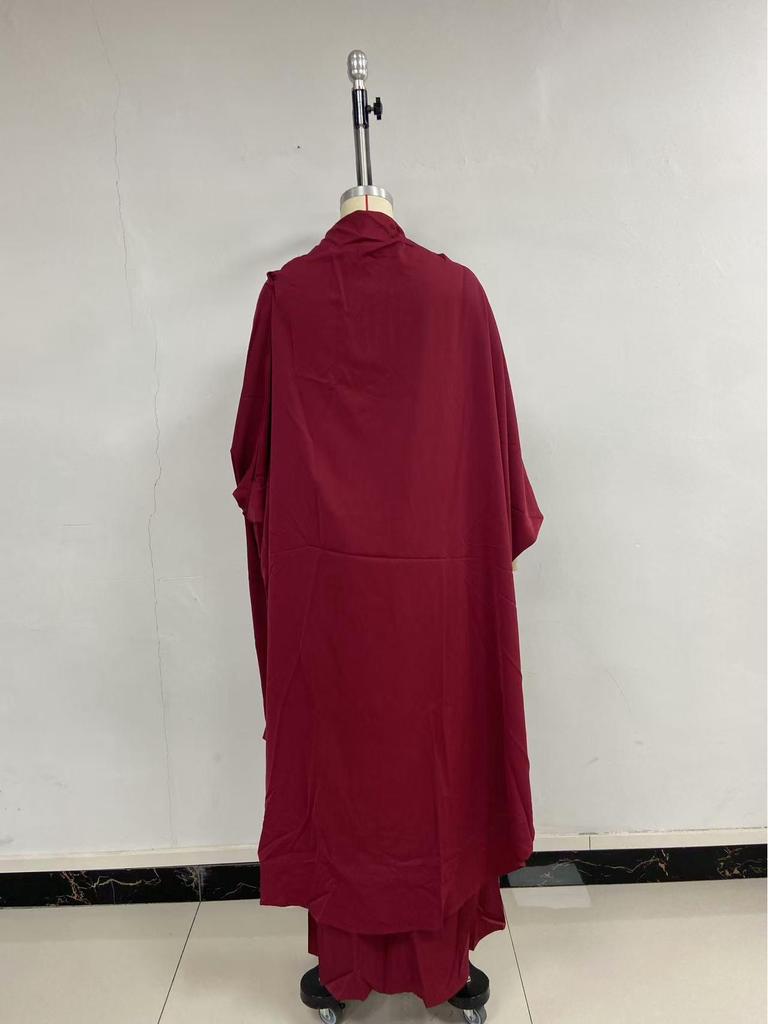 New 2022 Solid Color Swing Dress Robe Set