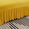 Stretch-Samt-Futon-Sofabezug, armlos, dicker Plüsch-Sofabezug mit Rock, Sofabezug, Couchbezug, Möbelschutz, 1 Stück