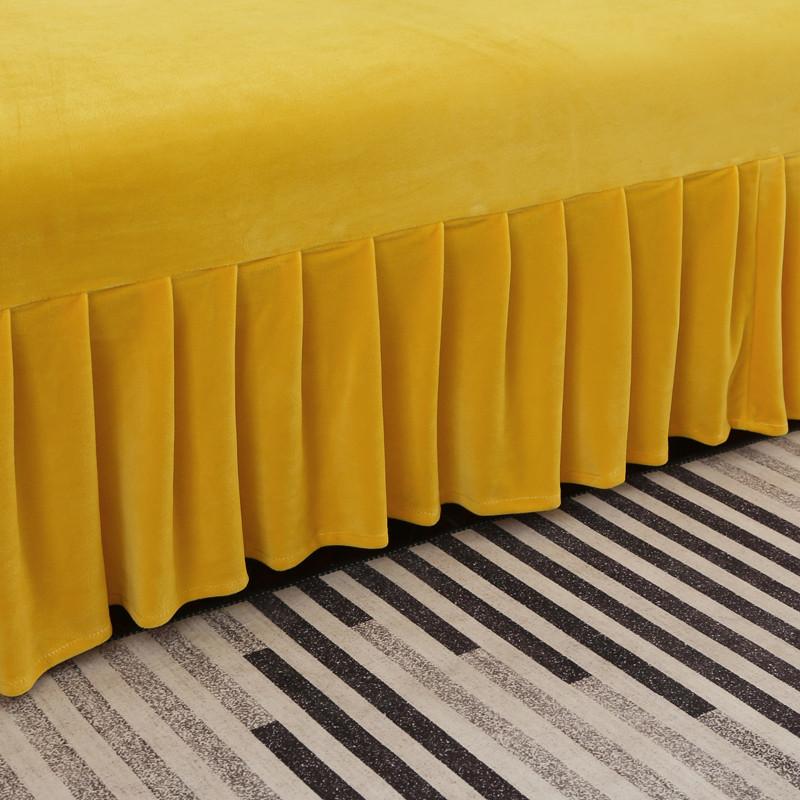 Stretch-Samt-Futon-Sofabezug, armlos, dicker Plüsch-Sofabezug mit Rock, Sofabezug, Couchbezug, Möbelschutz, 1 Stück