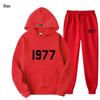 ESSENTIALS Double Line High Street Fleece Hoodie Set 1977 Trendy Casual Loose Fit.