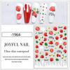 Fruit Pattern 3D Self-Adhesive Nail Stickers: Lemon, Strawberry, Peach Designs