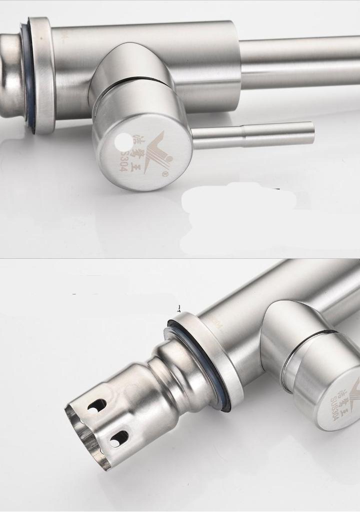 Stainless Steel Kitchen Faucet with Rotating Vegetable Wash Basin