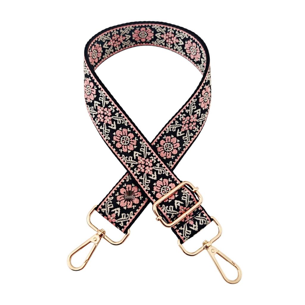 3.8cm Wide Adjustable Color Jacquard Crossbody Shoulder Strap - Bag Replacement Accessory