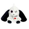 Cute Gothic Rabbit Plush Backpack Small Stuffed Animal Purse Dark Aesthetic Bunny Doll Bag For Halloween