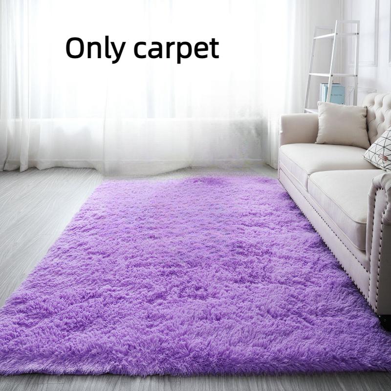 

Ковер для спальни Утолщенный Квадратный Пятноустойчивый Тай-Дай Противоскользящий Придверный коврик Пушистый фиолетовый
