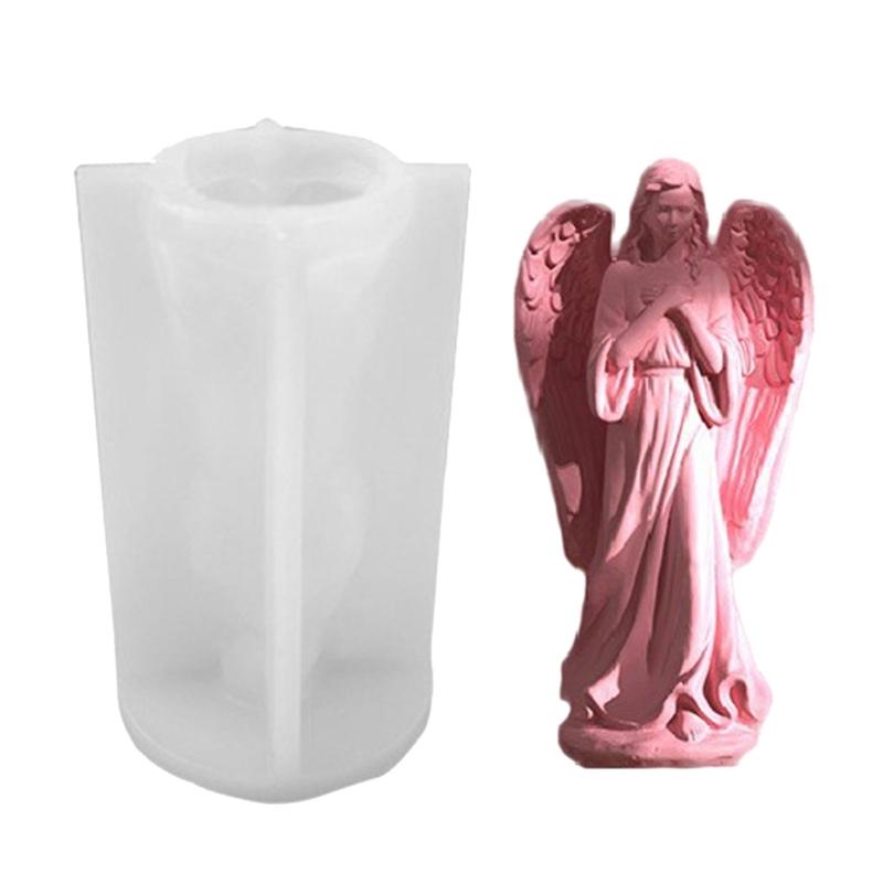 Praying Girl Silicone Candle Mould Heat Proof Easy Removal Multipurpose for Craft Soap Making Beautiful Ornament Gift