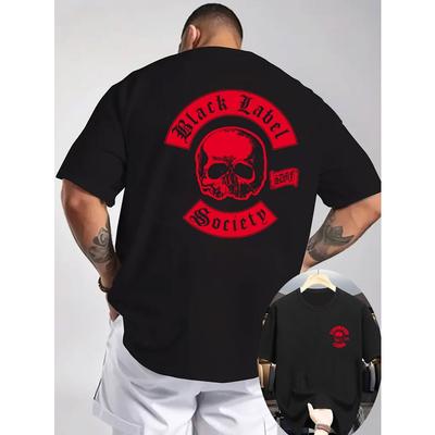 European Sizes New Summer Men'S Casual Print T-Shirt with a Ribbed Round Neck And Short Sleeves