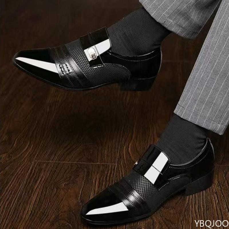 Spring new Fashionable versatile Men's Business Elegant minimalist Pointed Toe Shoes men comfortable dress shoes