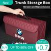 KWYP9 Hot Car Trunk Storage Bag Leather Camping Box Collapsible Auto Emblem Organizer Accessories For BMW M Performance M5 E36 E6