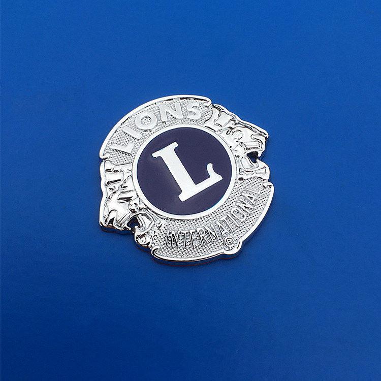 3D Metal Lions Logo Car Sticker Auto Badge Emblem Decal Motorcycle Fender Decal for Lions L Clubs International Logo Car Styling