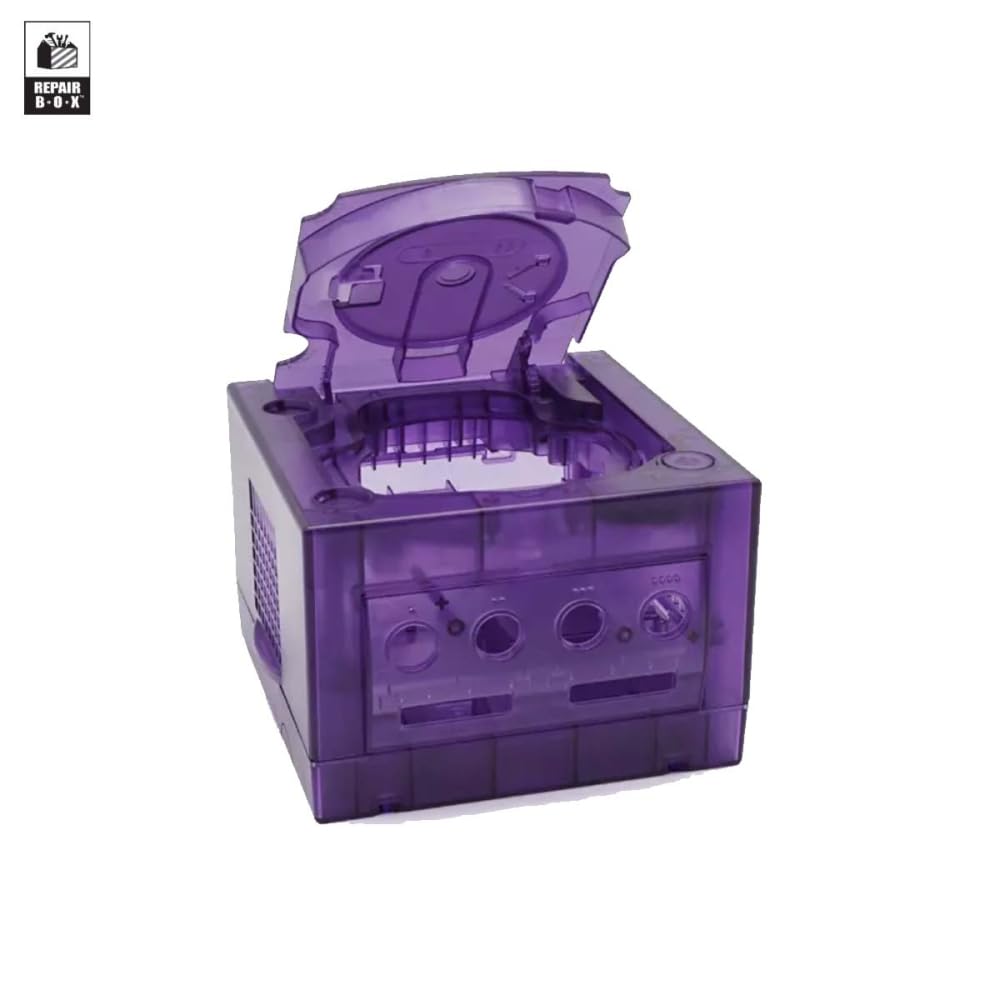 

Hyperkin RepairBox Custom Color Shell Purple for GameCube Replacement Outer Case Retro Game Console Customization and Repair Full Set with Screws and фиолетовый