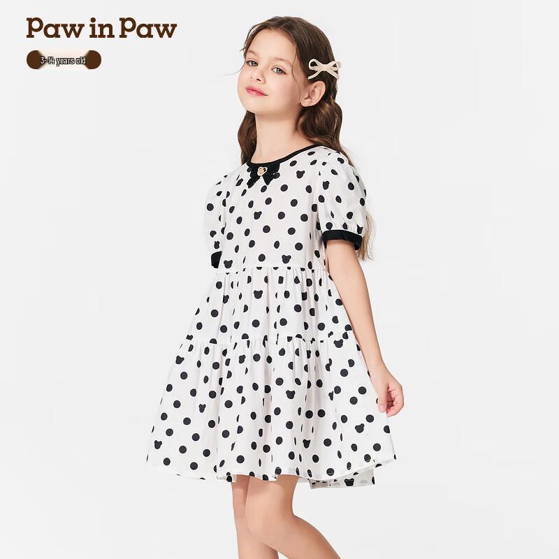 PawinPaw Girls' Polka Dot Ruffle Dress