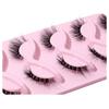 5 párů očního ocasu prodlužující falešné řasy pro kočičí oko 3D nástroje pro make-up umělých norkových řas