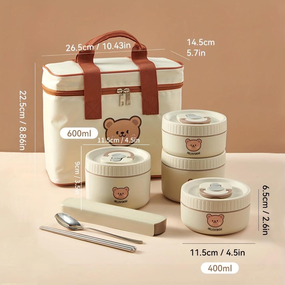 Microwave Sealed Stainless Steel Thermal Bento Lunch Box Large Capacity Insulated For Container For Students  Adult