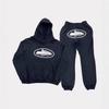 Completo da uomo con felpa con cappuccio oversize e pantaloni jogger Streetwear Hip Hop Skate Outfit Casual Autunno