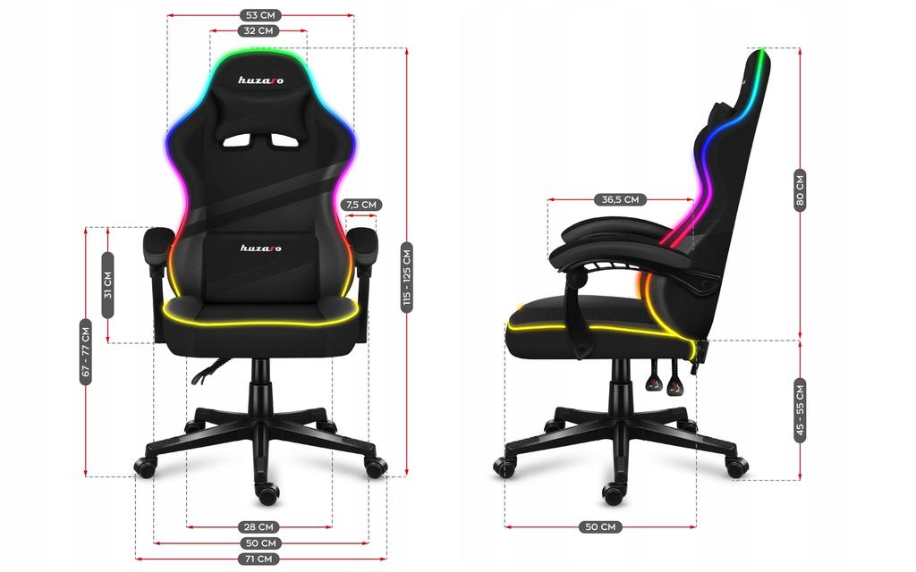 Fotel Gamingowy Huzaro Force 4.4 RGB Black Mesh