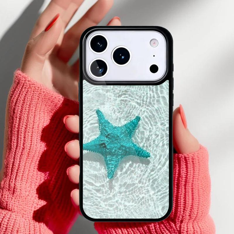 Beach Starfish Phone Case for iPhone 17 16 15 14 13 Pro Max Back Cover for 12 11 Pro Coque