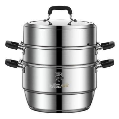 ZISIZ 304 Edelstahl Mehrschichtiger Dampfkochtopf