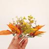 Autumn Candle Holder Wreaths Maple Leaf Garlands Small Flower Rings Decorative Thanksgiving Decorations for Dining Room