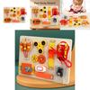 Wooden Music Box Fingertip Gyro Safety Buckle Game Board Children Puzzle Toy For Skill Development