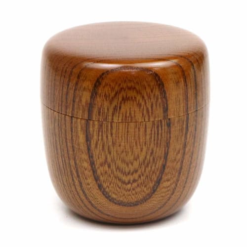 Hokoen Tea Ceremony Utensils, Medium-sized Teacup, Keyaki Wood with Wiped Lacquer, Made In Japan by Kurokawa Seiho, Yamanaka Lacquer