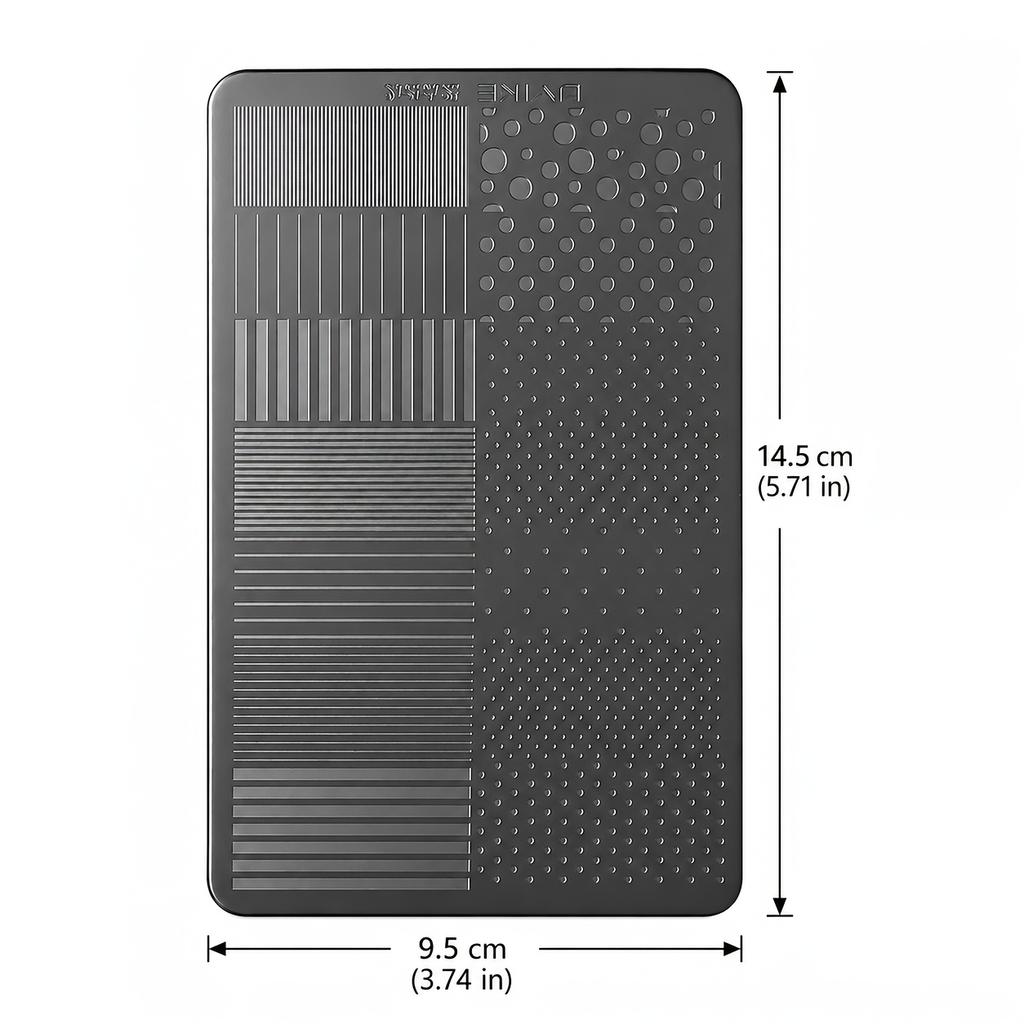 Nail Stamping Plate/Line and Dot Pattern Nail Art Template/Stainless Steel Manicure Stamp Plate for Gel Polish DIY Nail Design