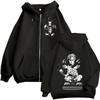 Sweat à capuche zippé Anime Jojo's Bizarre Adventure Killer Queen Kira Yoshikage Hommes Femmes Sweat à capuche zippé décontracté Vestes Manteaux