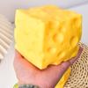 1/2Pcs Cheese Cube Stress Ball Reusable Cheese Shapeable Squeeze Ball Non-Bounce Stress Relief Squeezer Toy Gift for Friends