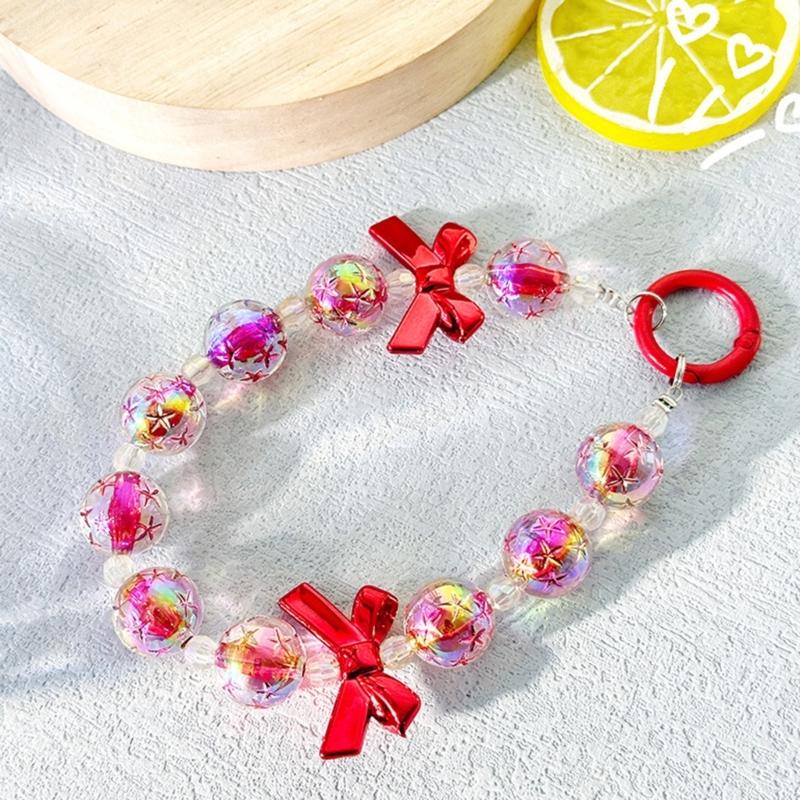 Perlenhandyanhänger Handyband Handgelenkschlaufen Handgefertigte Handykette Schnur Frauen Mädchen Taschenanhänger