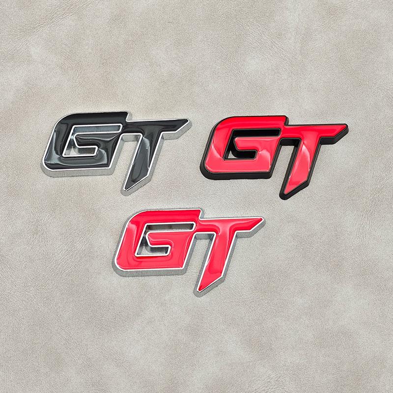ABAM1 3D Metallbuchstaben GT Logo Auto Frontgrill Emblem Abzeichen Aufkleber Decals Für Geely GT Zubehör