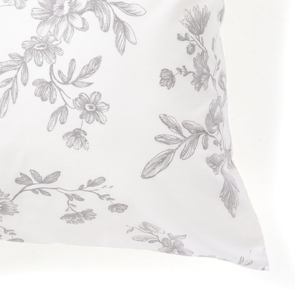 Francfranc Classic Flower Pillow Cover Gray 70×50cm