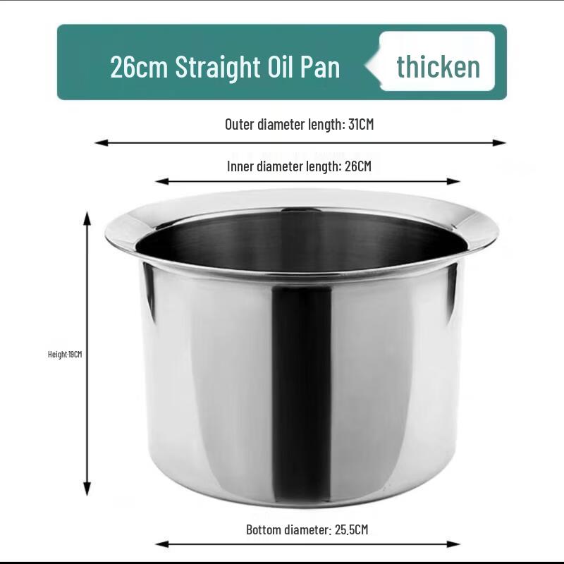 OLOEY Extra Thick 304 Stainless Steel Oil Storage Pot with Lid