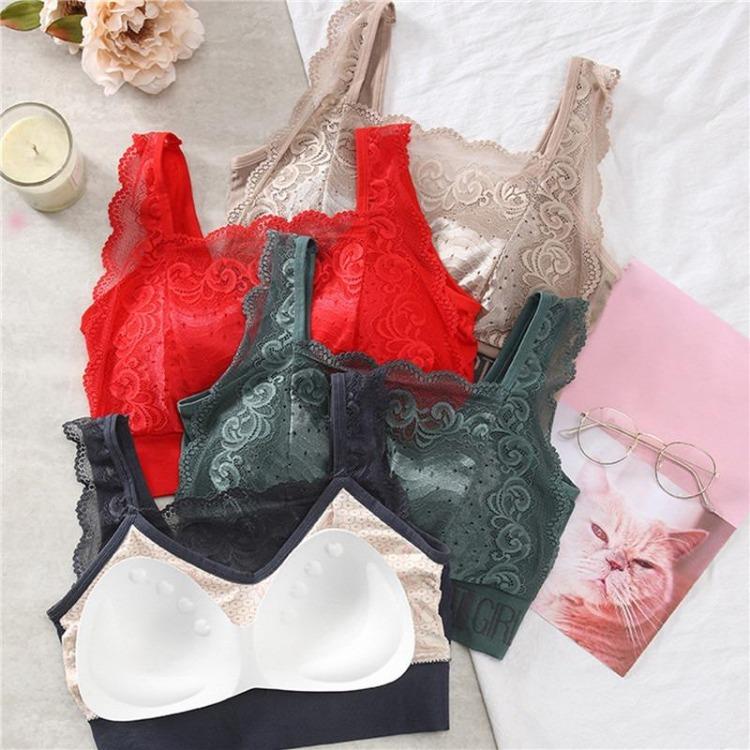 Sexy Lace Seamless Bra for Women Comfortable Breathable Sports Underwear Beauty Back Vest Chest Tube Top