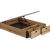 Adult Storage Bed - 140x190 Cm Bed - 2 Front Drawers - Made In Spain