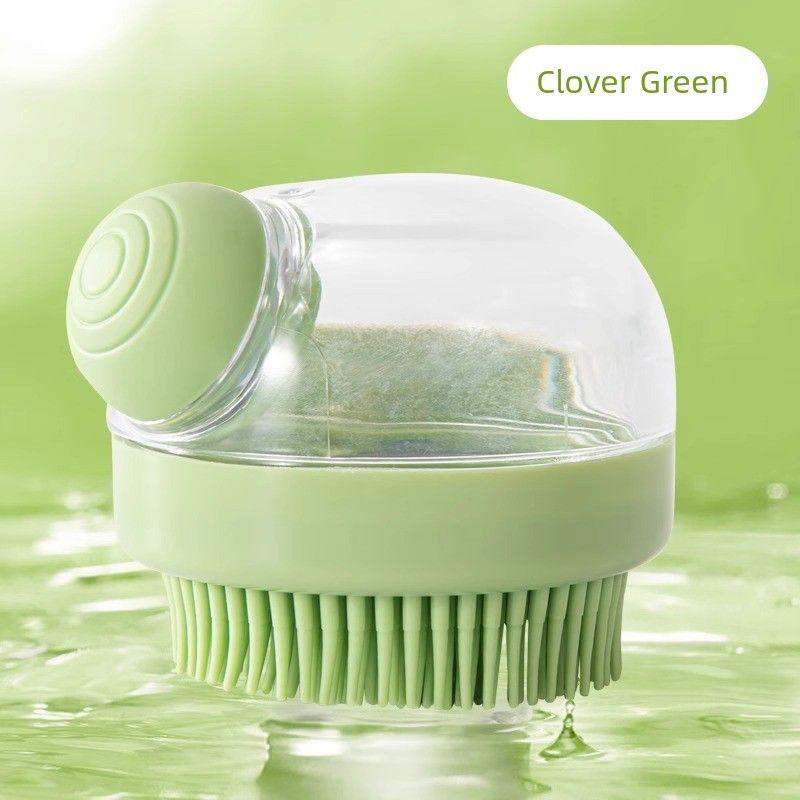 

Dog Bath Brush Bath Massage Silicone Brush Cleaning Gadget Teddy/Golden Retriever Pomeranian Cat Brush Pet Supplies Green [can add liquid massage]]