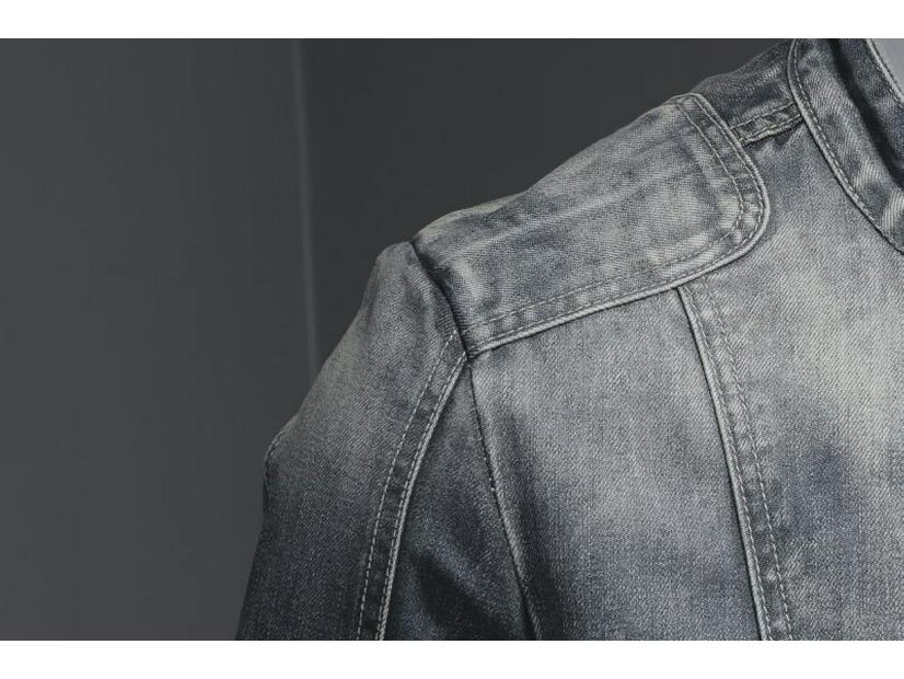 Marvel Venom Herren Retro Stehkragen Jeansjacke - Lässiger europäischer/amerikanischer Stil, Große Größe, Ideal zum Radfahren/Motorradfahren