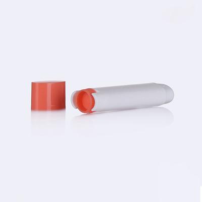 Lote de 6 tubos de bálsamo labial ovalados vacíos, giratorios, de plástico blanco, sólidos, para perfume y desodorante, portátiles, de 4,5 g.