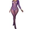 Women's Sheer Open Crotch Leggings Thin Ventilated Flexible Continuous Leggings For Daily Ease
