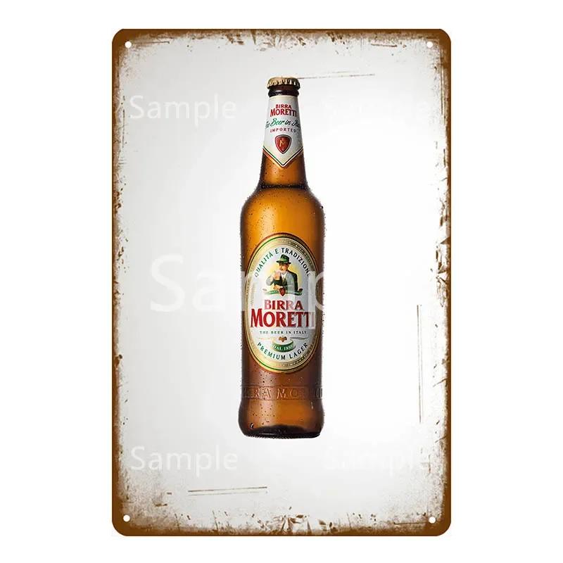 

Пиво Moretti пиво метал дитячий вінтажний паб бар клуб чоловік печера олово пластини настінний декор італійський алкогольний напій метал 30x40cm(11.8x15.7inch)