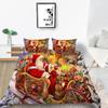 Bettwäscheset, neue Tagesdecke, 3D-Weihnachtsdekoration, Familienschlafzimmer, Einzelbett, Doppelbett, volle Größe, Steppdecke und Kissenbezug, Mikrofaser
