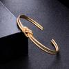 4 Pezzi/Set Donne Nodo Freccia Strass Intarsiato Ciondolo Cerchio Bracciale Rigido Gioielli