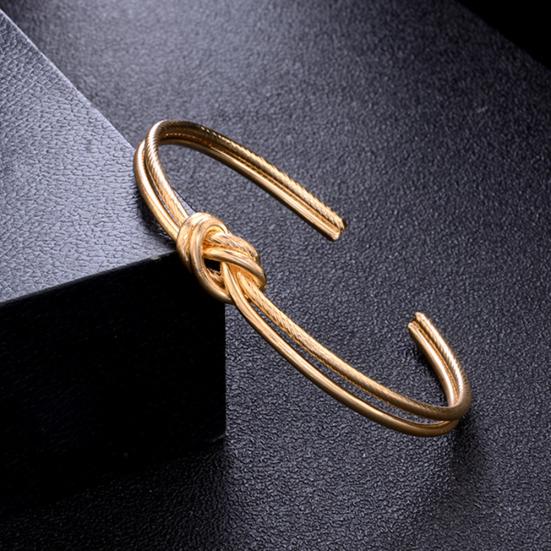 4 Pezzi/Set Donne Nodo Freccia Strass Intarsiato Ciondolo Cerchio Bracciale Rigido Gioielli